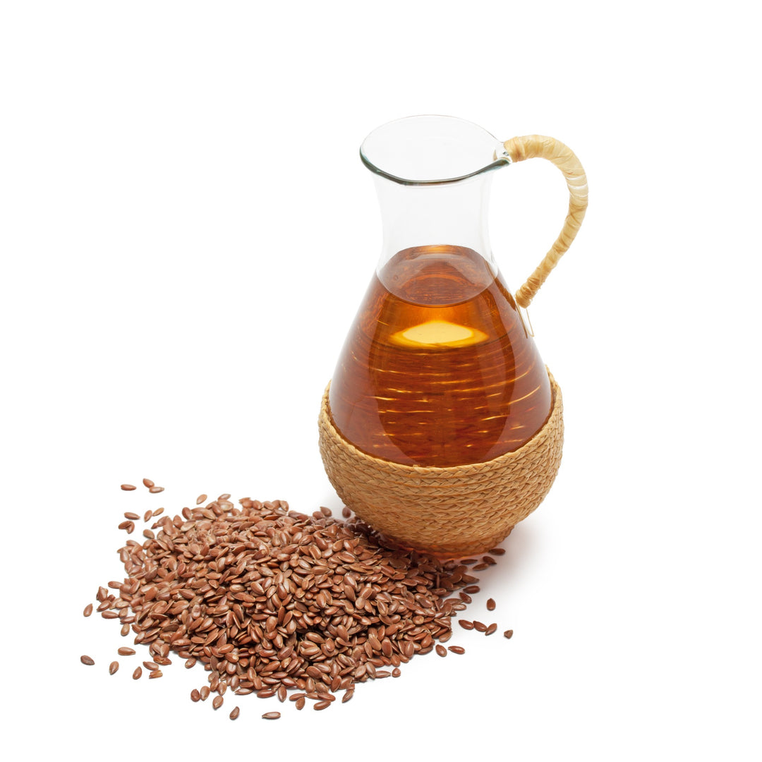 FLAX SEED OIL- VIRGIN • OMEGA-3 ANTIOXIDANT • PROMOTES HEALTHY SKIN