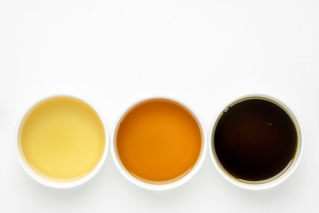 Three bowls of BNW Vitamin E oils: Non-GMO, 95% Tocopherols, and T50.