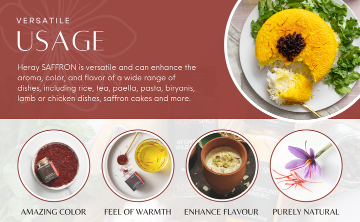 Heray Spice - 4 Grams (0.14 Oz) Heray Saffron, Afghani Pushal Grade A