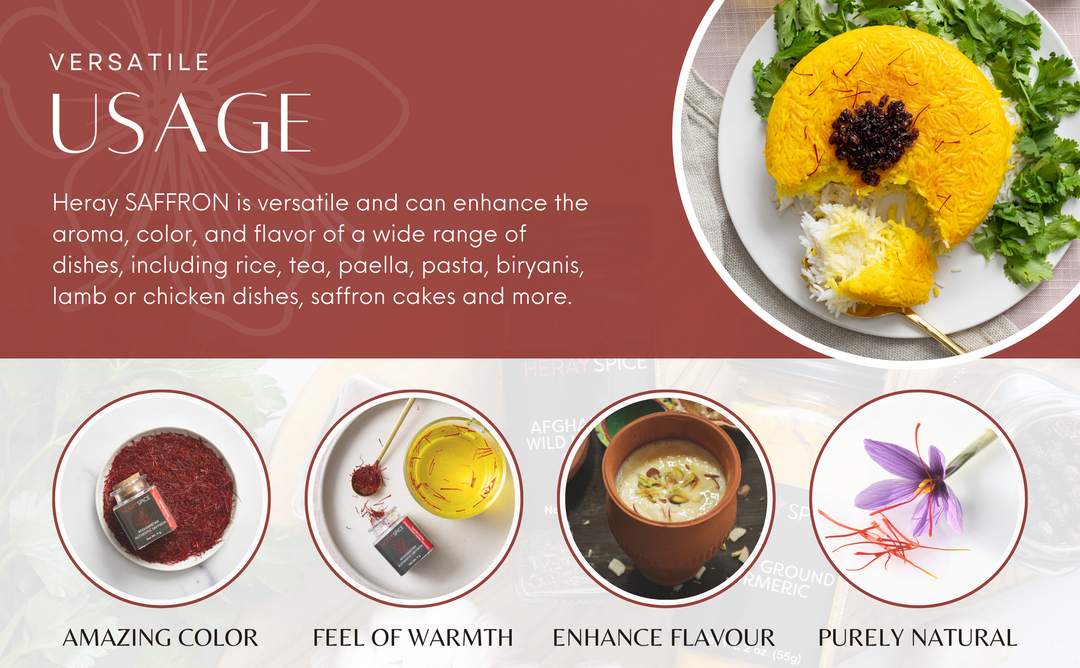 Heray Spice - 4 Grams (0.14 Oz) Heray Saffron, Afghani Superior Negin Quality