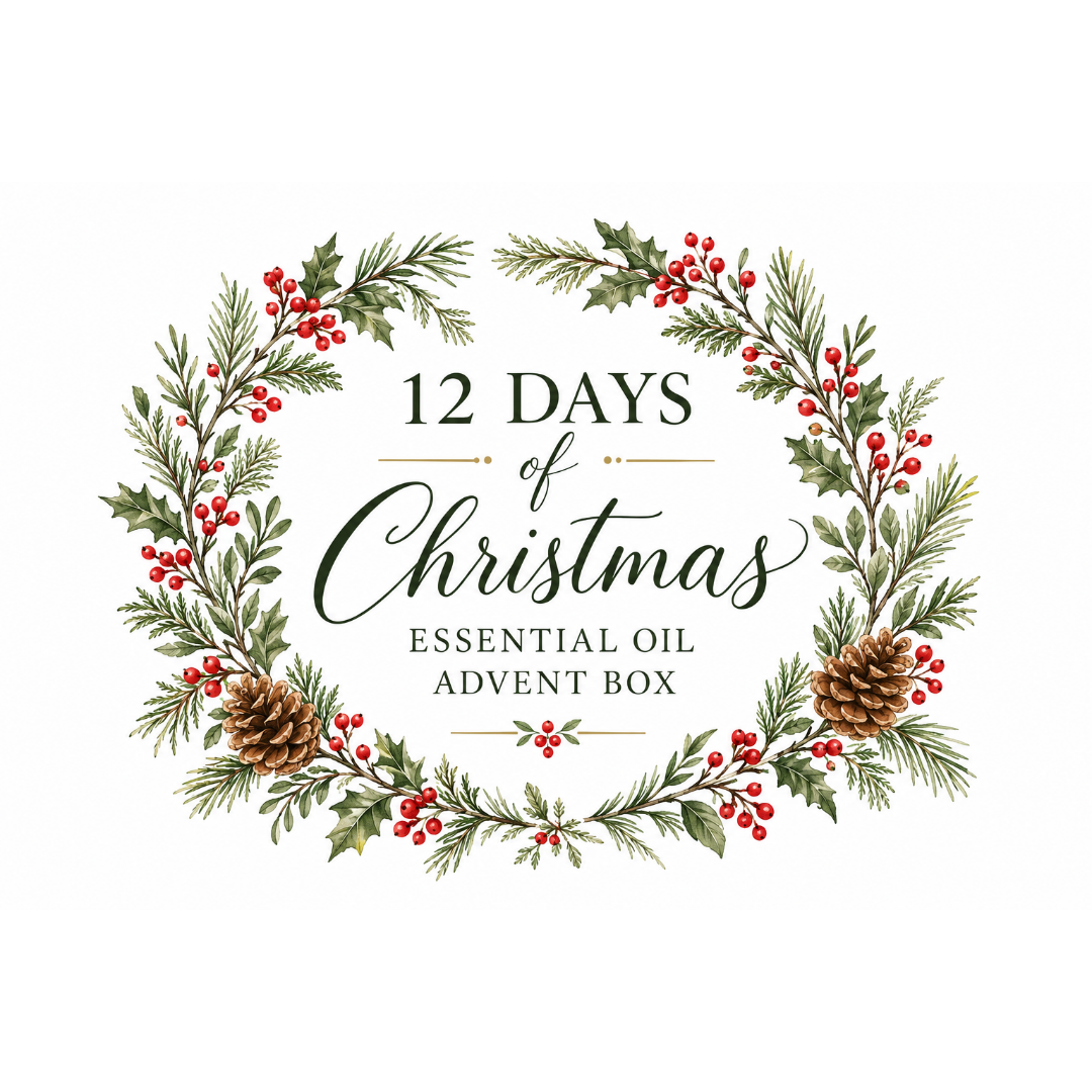 12 Days of Christmas Essential Oil Advent Box | Full-Size Botanical Discovery Collection