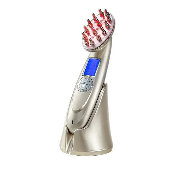 Professional Hair Growth Laser Comb • Red Led Light Therapy Comb • RF EMS Scalp Relax Massager • Hair Scalp Massage Comb